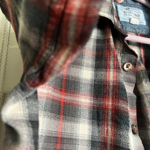 Volcom work wear plaid shirt kids size large - Picture 3 of 7